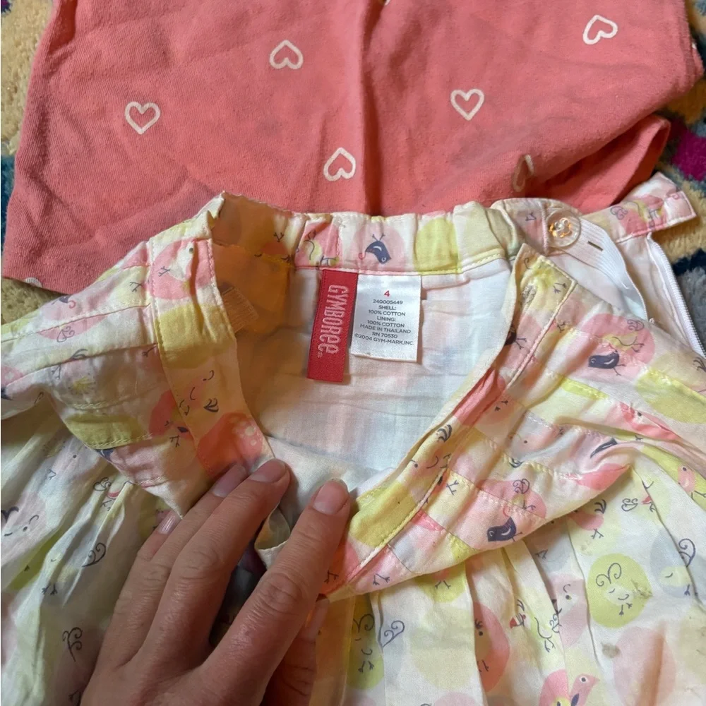 Gymboree Bonnie Jean 4T Girls Floral Skirt Yellow Daisy Shorts Set bundle lot